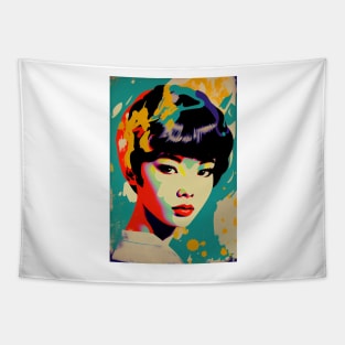 Vintage woman in pop-art style Tapestry