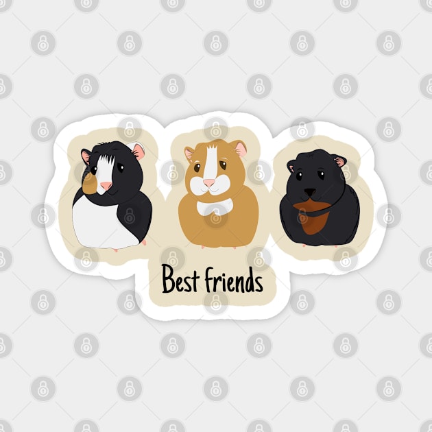 I love guinea pigs II Magnet by Aurealis