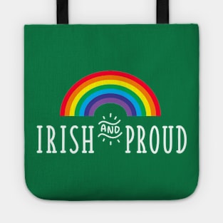 Irish and Proud Gay Pride Irish Pride Saint Patricks Day Rainbow Tote