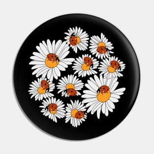 Ladybirds on daisies as a bouquet Pin