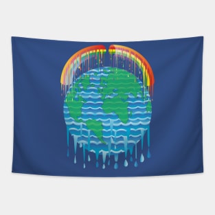 Earth melting because global warming Tapestry