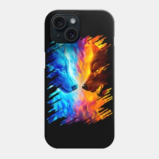 Ice and Fire Wolves Phone Case