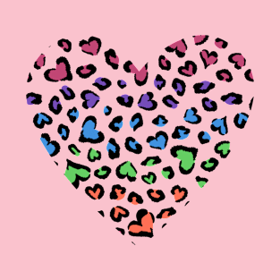 Cheetah Heart - Rainbow T-Shirt