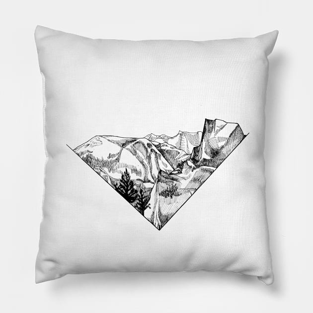 Mountain Echo Pillow by Sacrilence