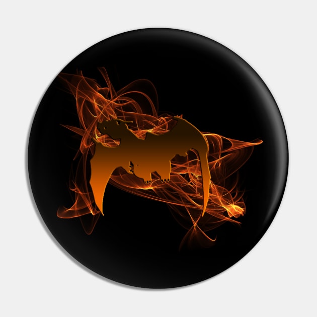 Dragon From The Ashes on Black Pin by LANStudios