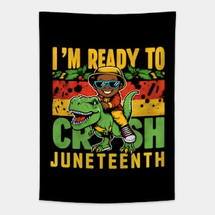 I'm Ready To Crush Juneteenth Black Melanin T Rex Dinosaur Tapestry