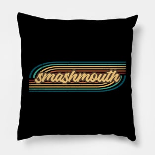 smashmouth retro stripes Pillow