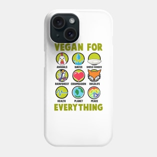 Vegan For Animals, Water, World Hunger Phone Case