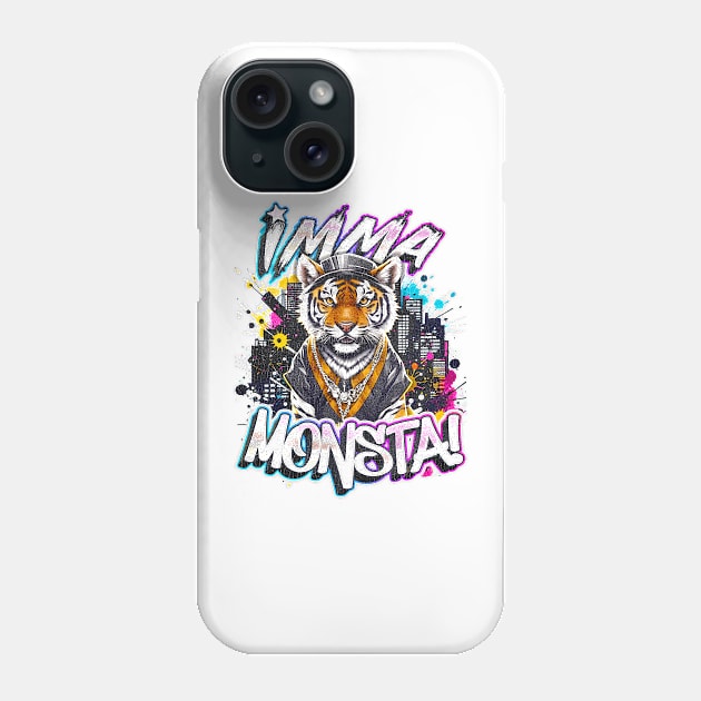 Imma Monsta! TIGER | Whitee | by Asarteon Phone Case by Asarteon