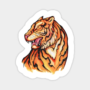 Japanese tiger illustration Magnet