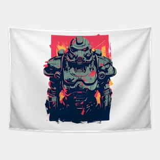 Post Apocalyptic Knight in Full Armor - Post Apocalyptic Tapestry