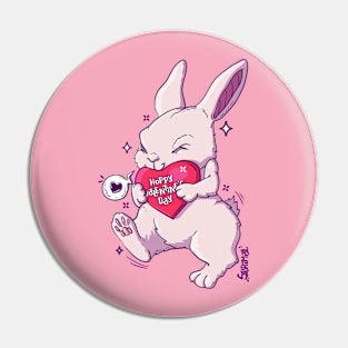 Hoppy Valentine's day bunny pun Pin