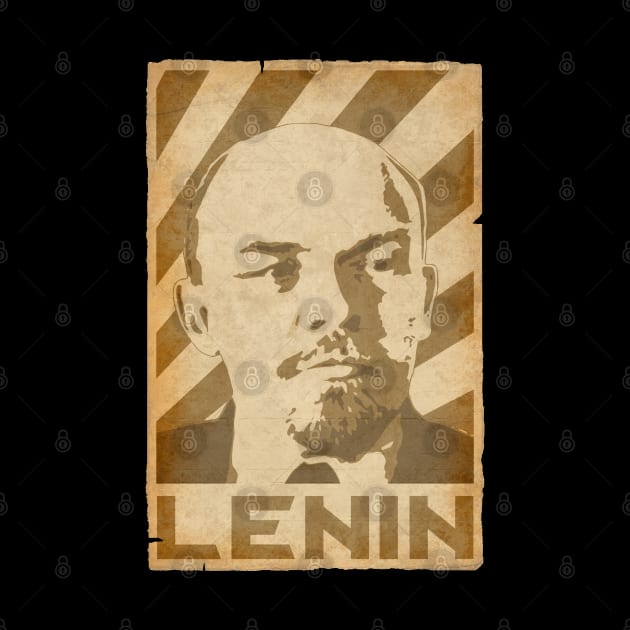 Vladimir Lenin Retro Propaganda by Nerd_art