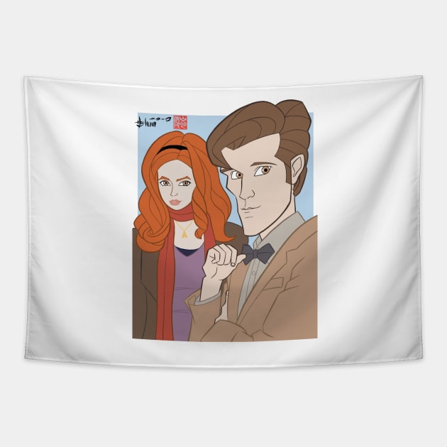 The Doctor and Amy Tapestry by howardshum