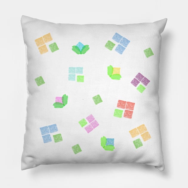 abstract spring flowers Pillow by Alvidea