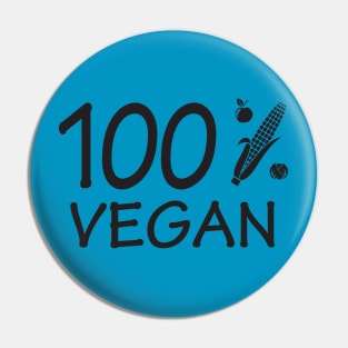 100 percent Vegan Pin