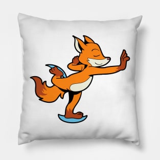 Fox skates - ice skating Pillow