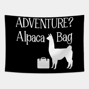 Adventure Alpaca Bag Llama Tapestry