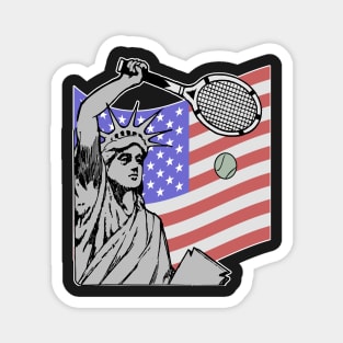 Statue of Liberty USA Tennis  American Flag Magnet