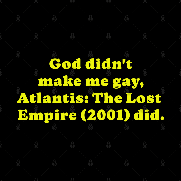 Atlantis made me gay, period. by cobwebjr