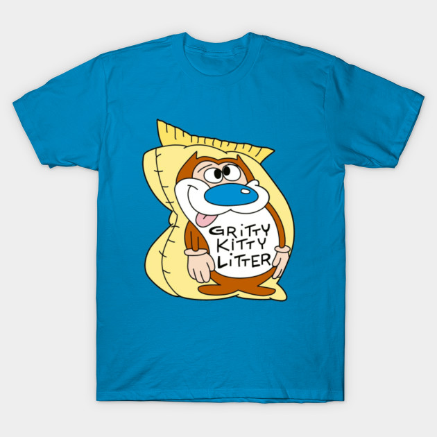 Gritty Kitty Litter Ren And Stimpy TShirt TeePublic