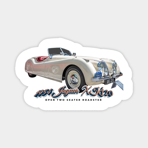 1954 Jaguar XK120 Open Two Seater Roadster Magnet by Gestalt Imagery