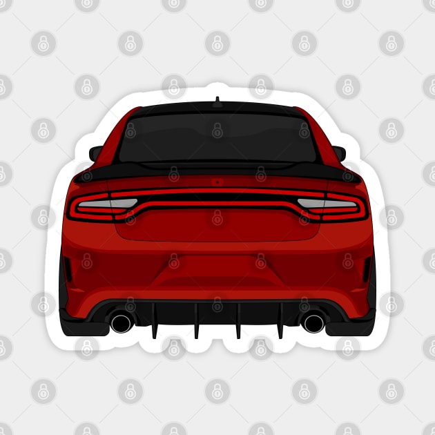 DODGE CHARGER DARK-RED Magnet by VENZ0LIC