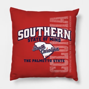 Southern State of Mind-South Carolina 1 Red Pillow