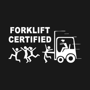 Funny Forklift Operator Forklift Certified Retro T-Shirt