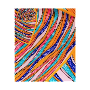 Abstract Colorful Tunnel Stripes T-Shirt