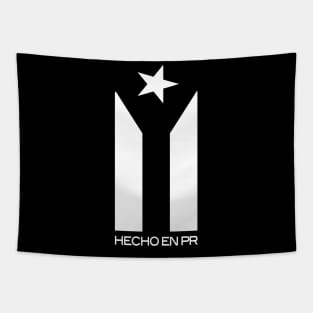 Hecho en Puerto Rico Made in Puerto Rico Flag Boricua Black Flag Tapestry