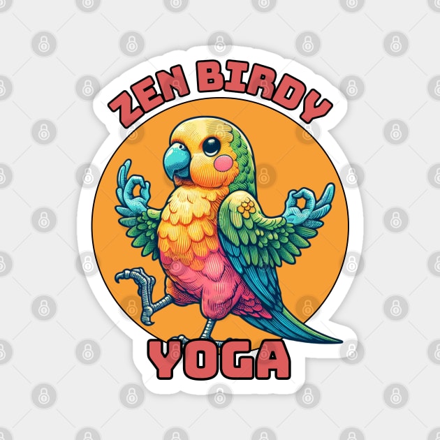 Macaw Yoga instructor Magnet by Japanese Fever