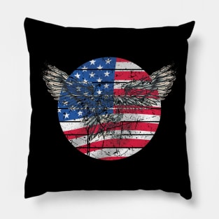 4th Of July Merica USA Flag Bald Eagle Patriotic Veteran flag Independence day Patriot Pillow