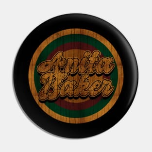 Circle Retro Anita Baker Pin