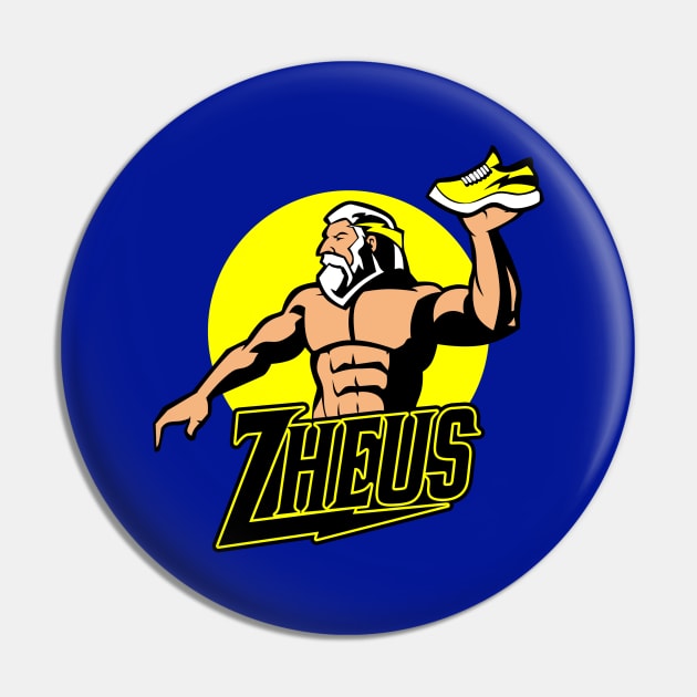 Funny Zeus Greek Mythology Gods Sneakers Pun Sports Logo Pin by BoggsNicolas