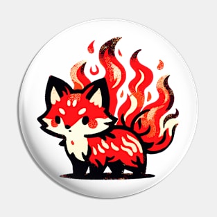 Cute little fire fox Pin