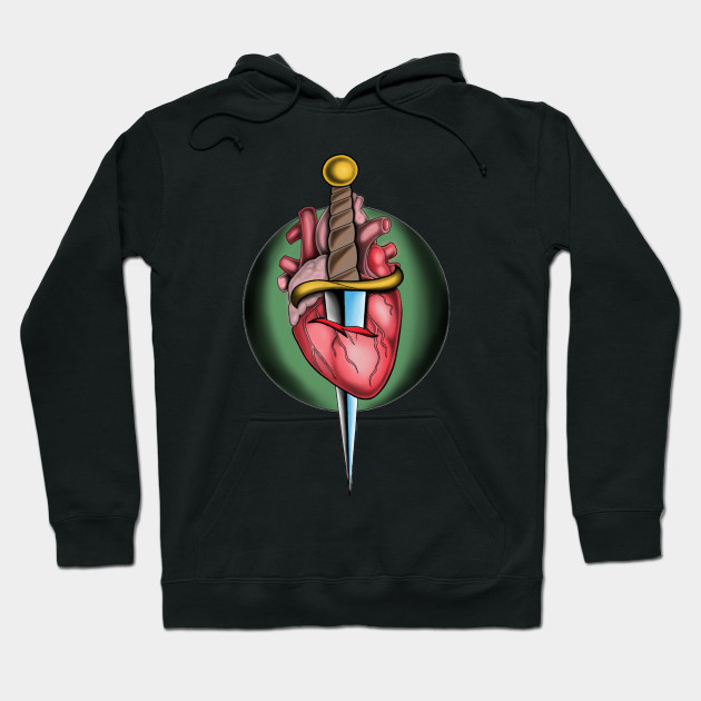 Heart Dagger Dagger Hoodie Teepublic