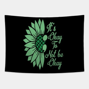 Mental Health Sunflower Its Okay Tapestry