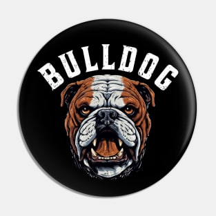 BullDog Dog Love Retro Texture Pin