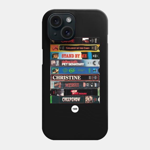 Stephen King VHS stack Phone Case by visionofbrain