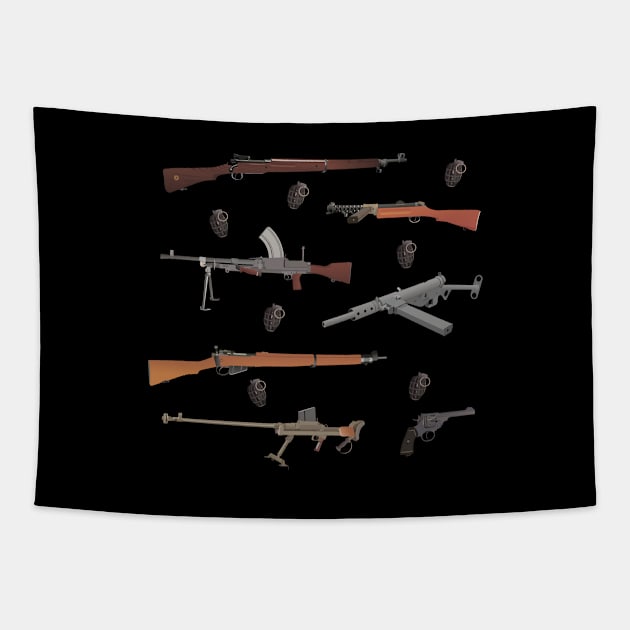 British WW2 Weapons Tapestry by NorseTech
