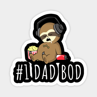 Number One Dad Bod Sloth Funny Father's Day Magnet