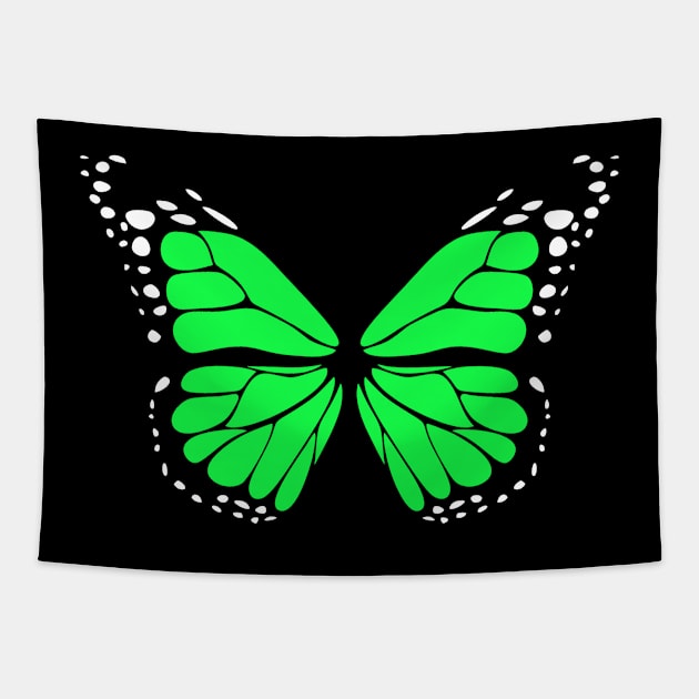 Butterfly Green Tapestry by busines_night