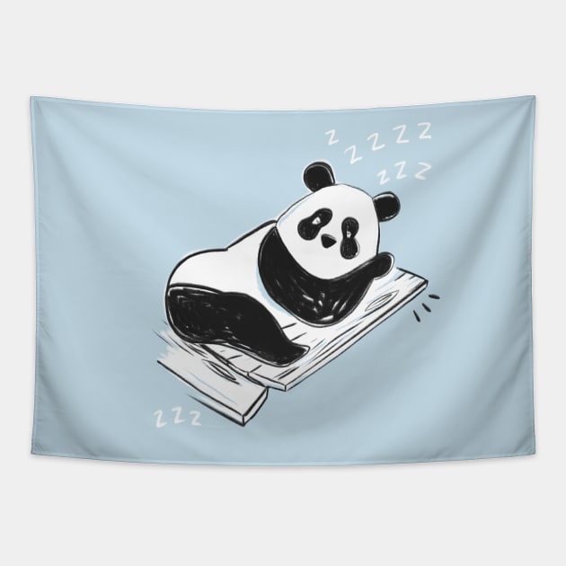 Sleeping panda Tapestry by cheekyfoxart