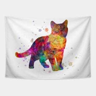 American shorthair in watercolor Tapestry