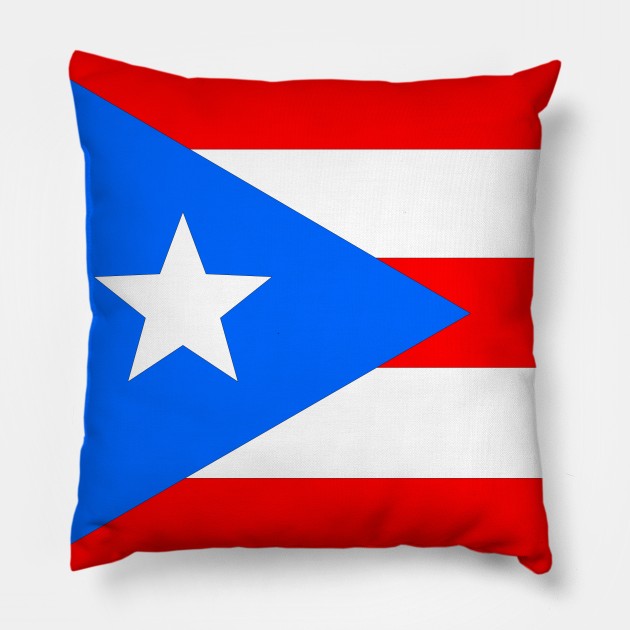 Puerto Rican Flag Pillow by dhuffines