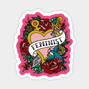 Feminist Tattoo Heart Magnet