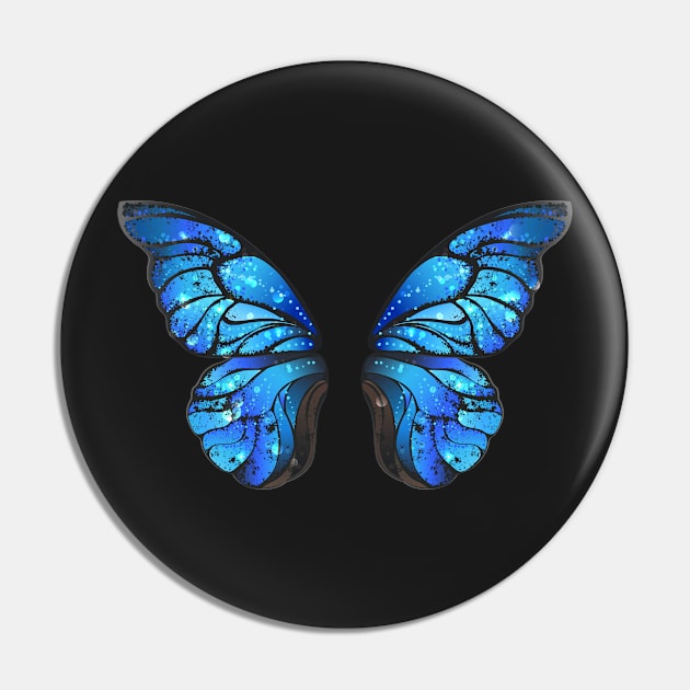 Blue Butterfly Wings Pin by Blackmoon9