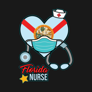 Florida Nurse  - Love RN LPN CNA State Nursing Gift T-Shirt