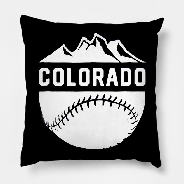 Denver Colorado Wilderness Skyline Baseball Pillow by Vigo